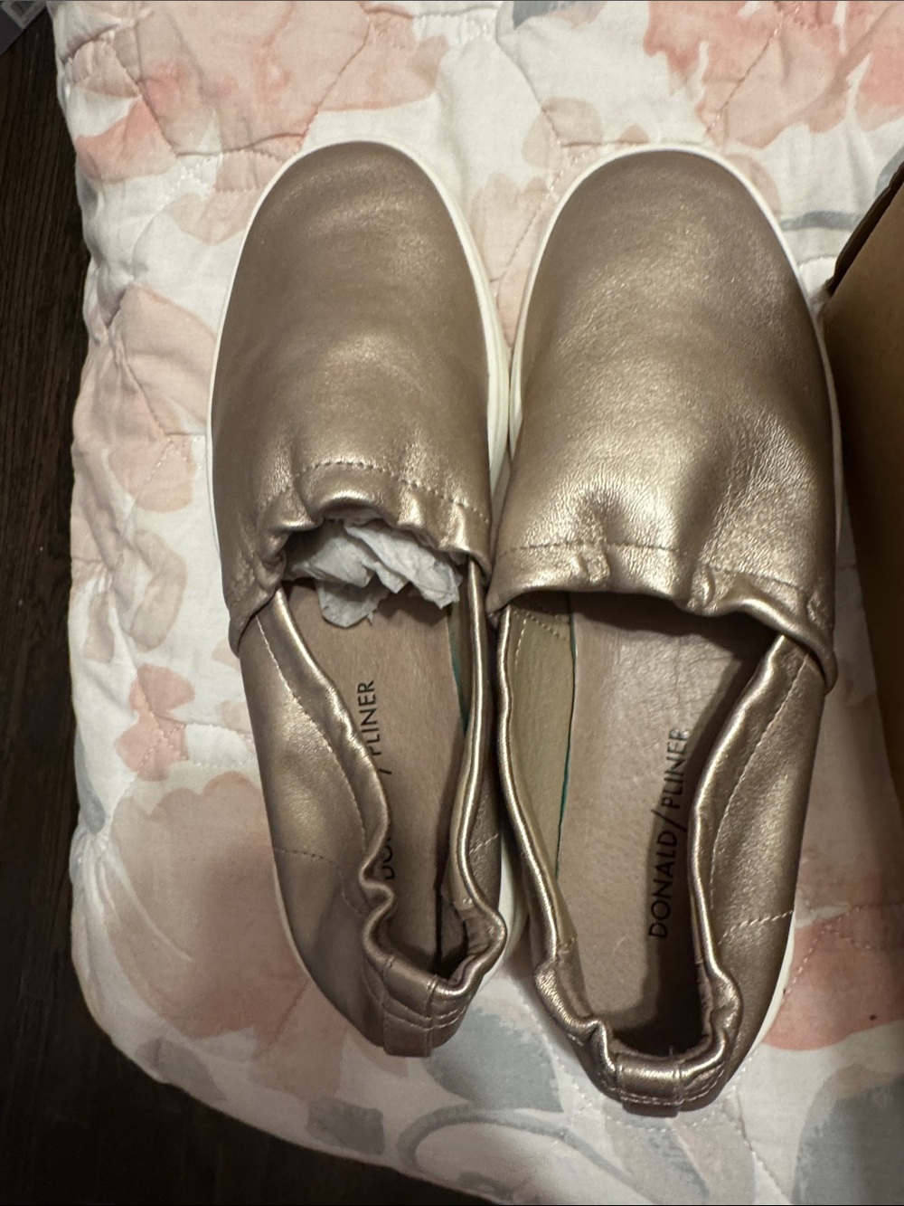 Donald J. Pliner Metallic Slip-On Sneakers